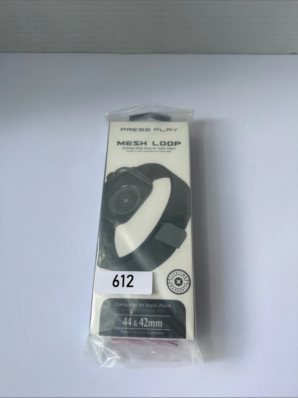 Mesh Loop Stainless Steel Watch Band for Apple Watch - Black (44 & 42mm) #613